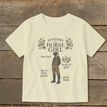 Anatomy of a Horse Girl Toddler Tee