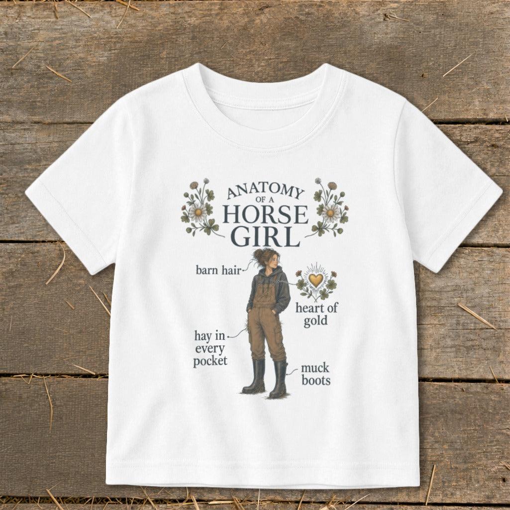 Anatomy of a Horse Girl Toddler Tee