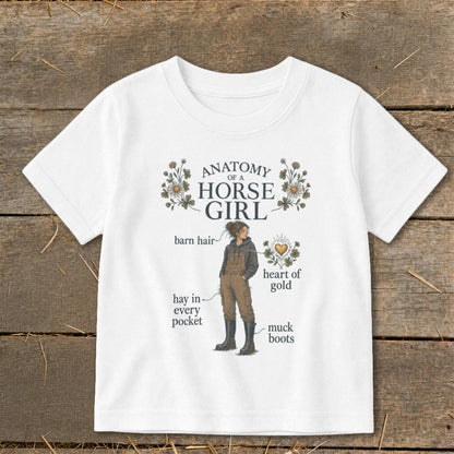 Anatomy of a Horse Girl Toddler Tee