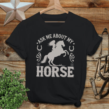 Ask Me About My Horse Softstyle Tee