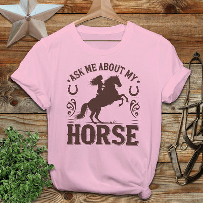 Ask Me About My Horse Softstyle Tee