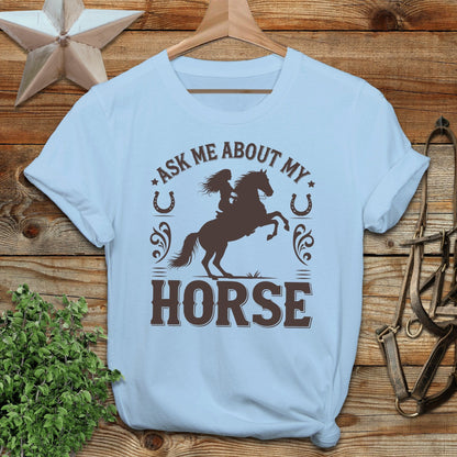 Ask Me About My Horse Softstyle Tee