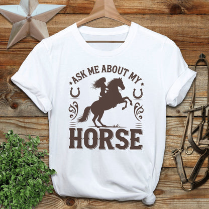 Ask Me About My Horse Softstyle Tee