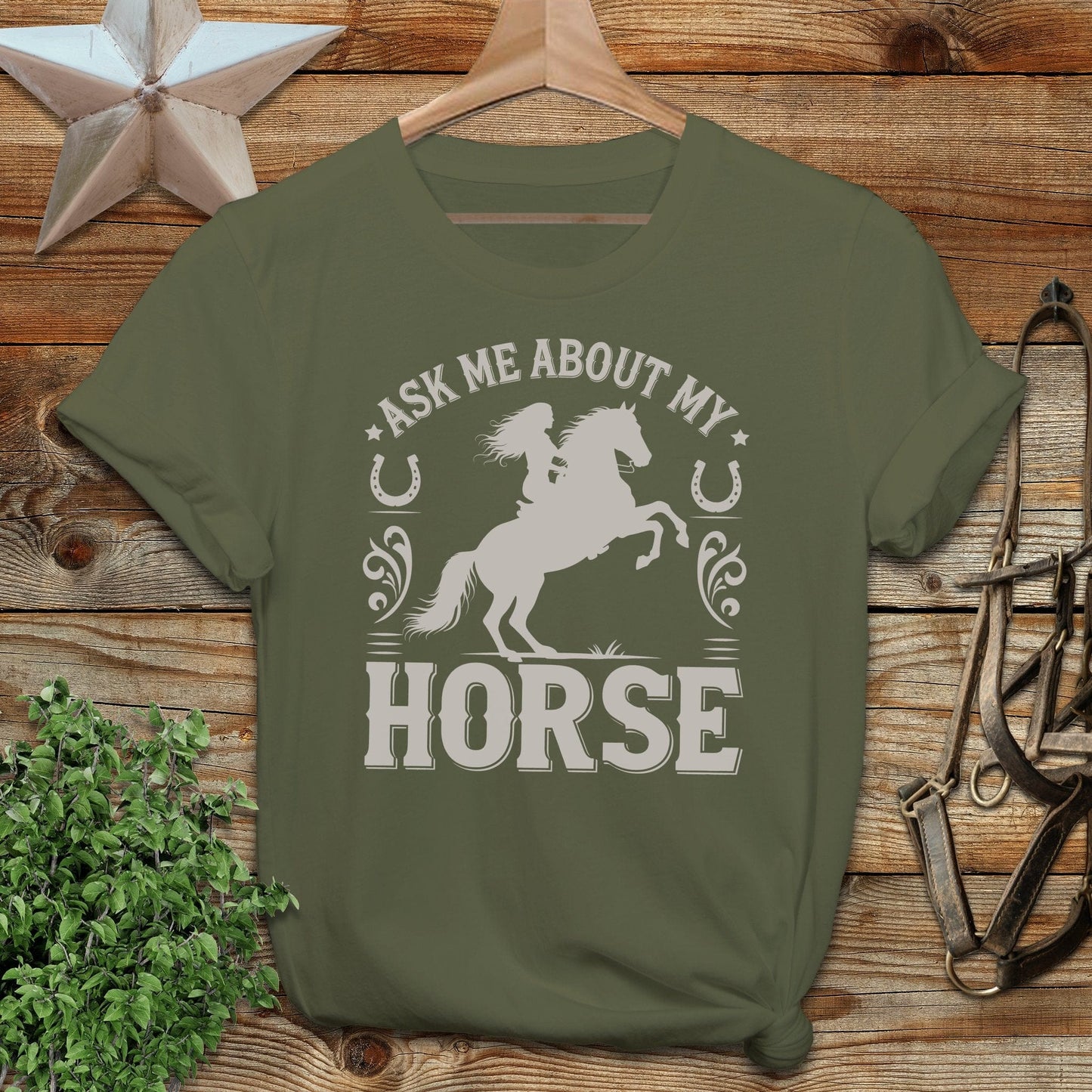 Ask Me About My Horse Softstyle Tee