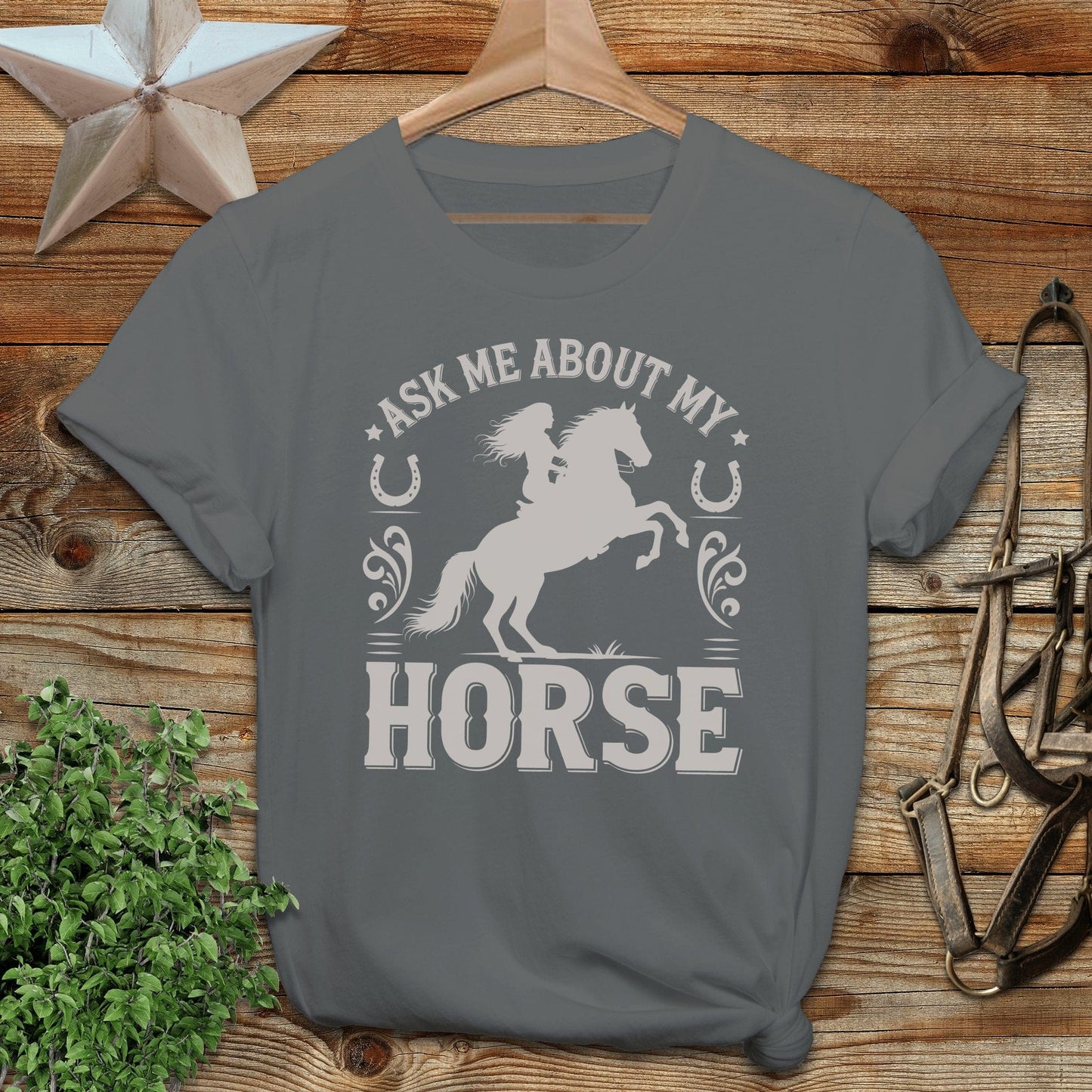 Ask Me About My Horse Softstyle Tee