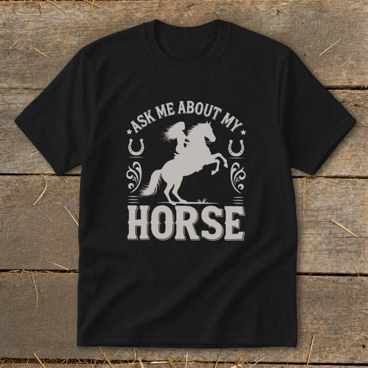 Ask Me About My Horse Youth Tee