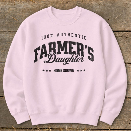 Authentic Farmers Daughter Sweatshirt - Light Pink