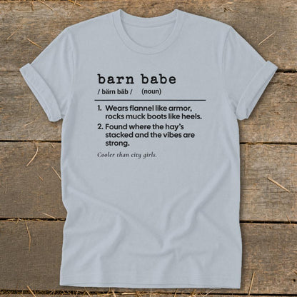 Barn Babe Definition Softstyle Tee - Light Blue