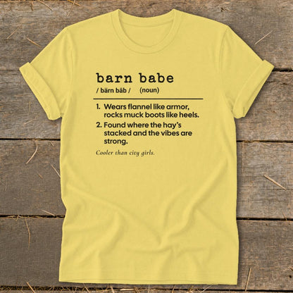 Barn Babe Definition Softstyle Tee - Maize Yellow