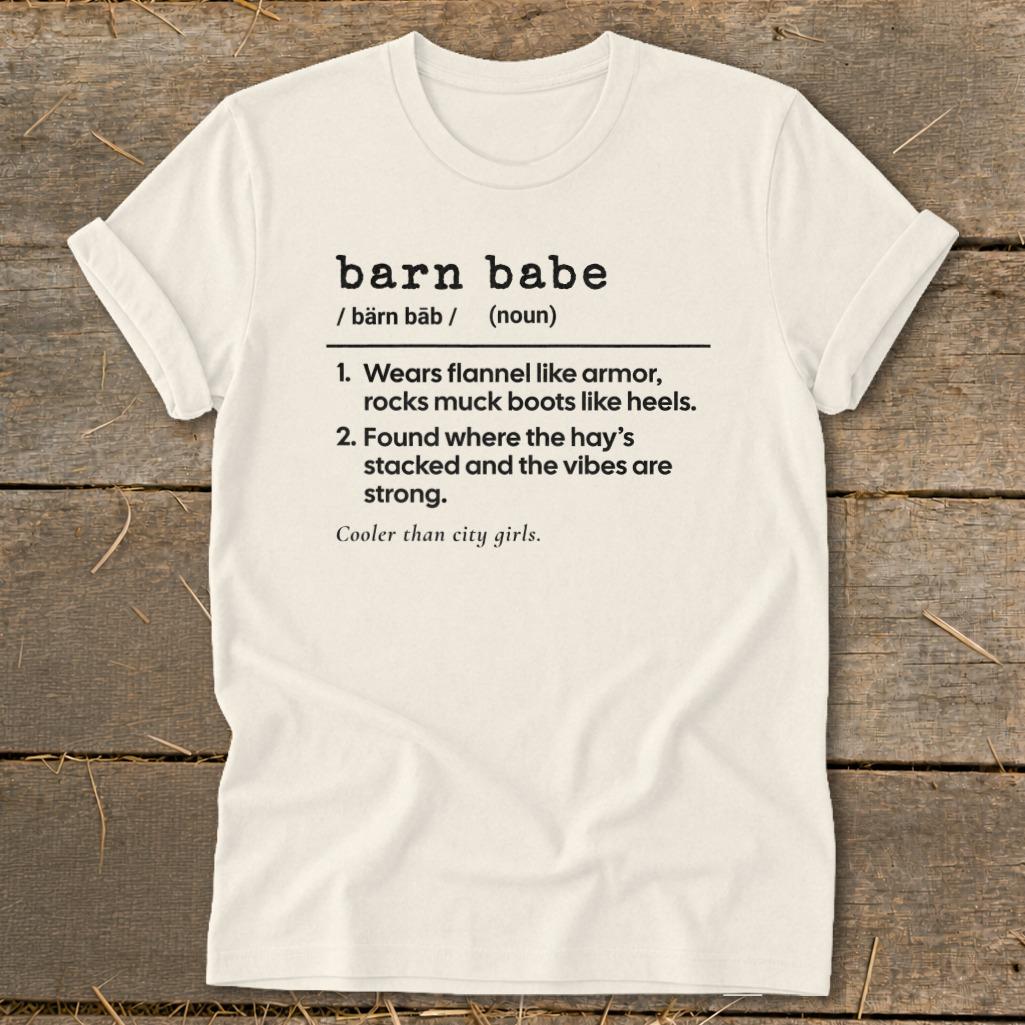 Barn Babe Definition Softstyle Tee - Natural