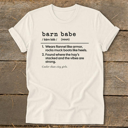 Barn Babe Definition Softstyle Tee - Natural