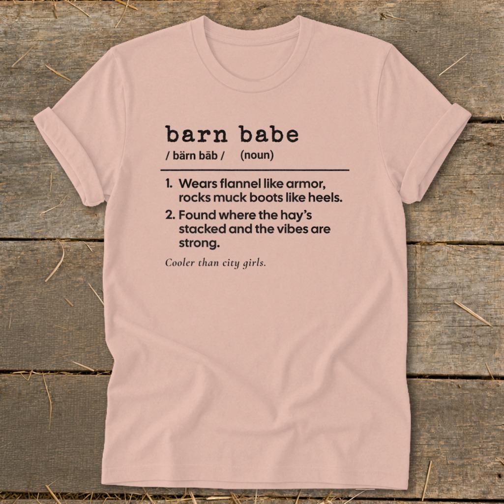 Barn Babe Definition Softstyle Tee - Peach