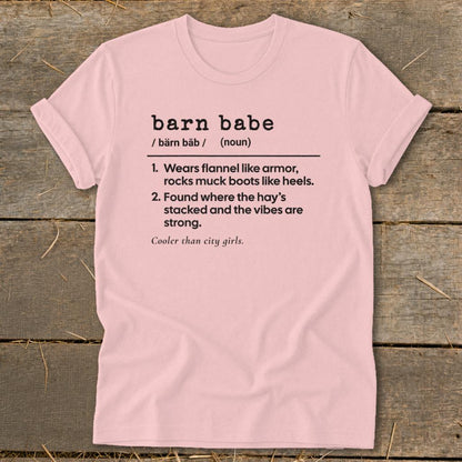 Barn Babe Definition Softstyle Tee - Pink