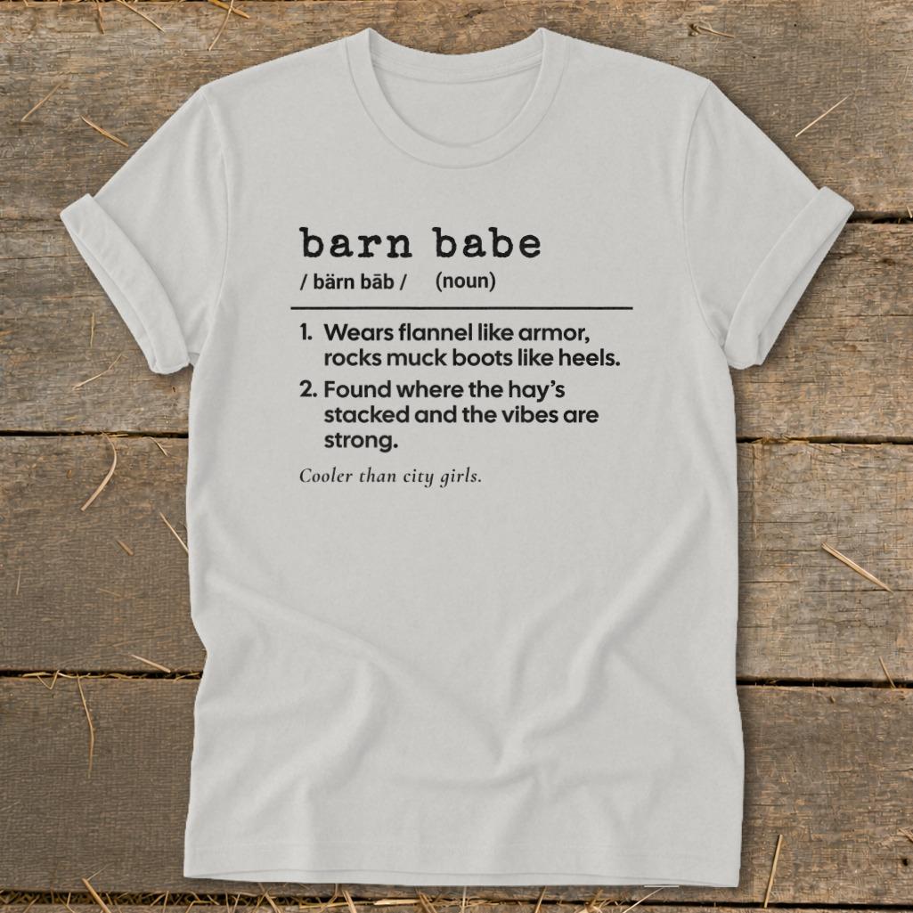 Barn Babe Definition Softstyle Tee - Silver