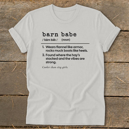 Barn Babe Definition Softstyle Tee - Silver