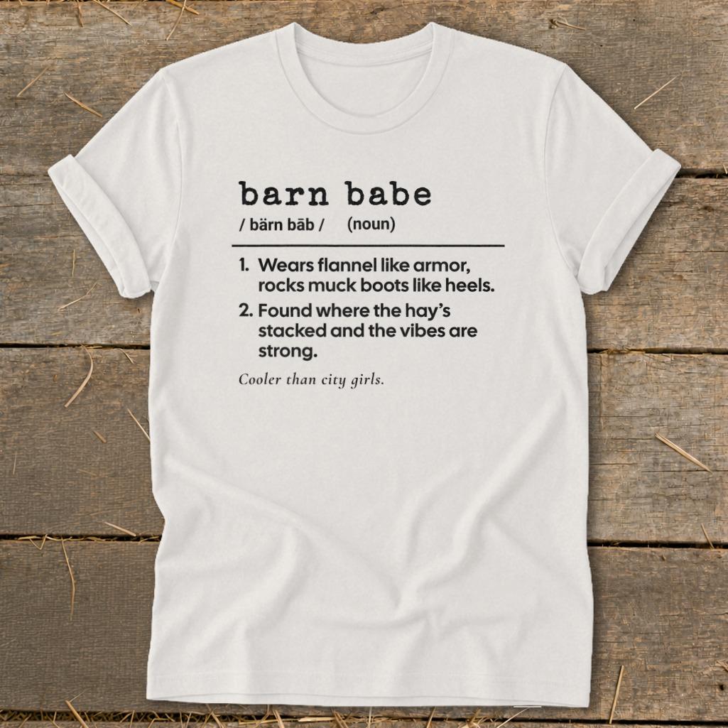 Barn Babe Definition Softstyle Tee - Vintage White