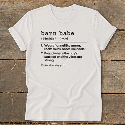 Barn Babe Definition Softstyle Tee - Vintage White