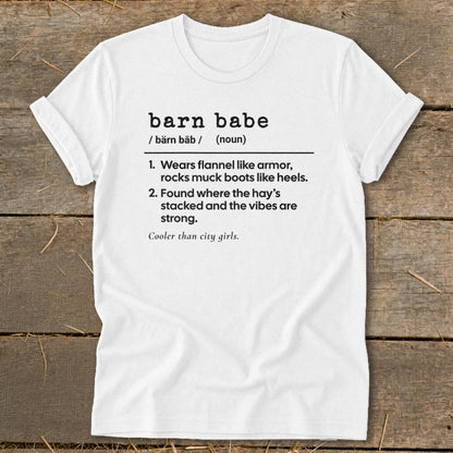 Barn Babe Definition Softstyle Tee - White