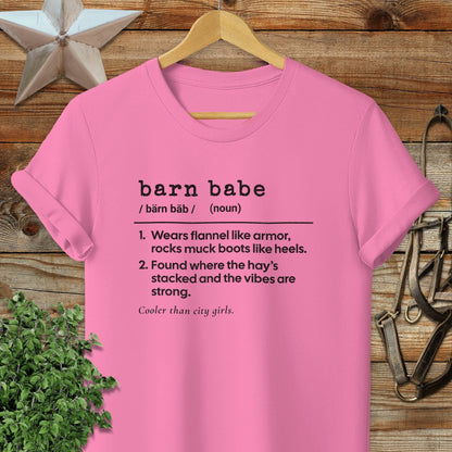 Barn Babe Definition T-shirt