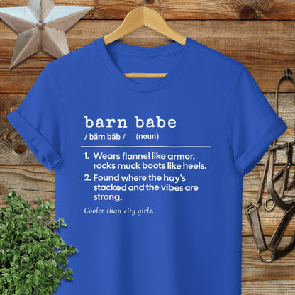 Barn Babe Definition T-shirt