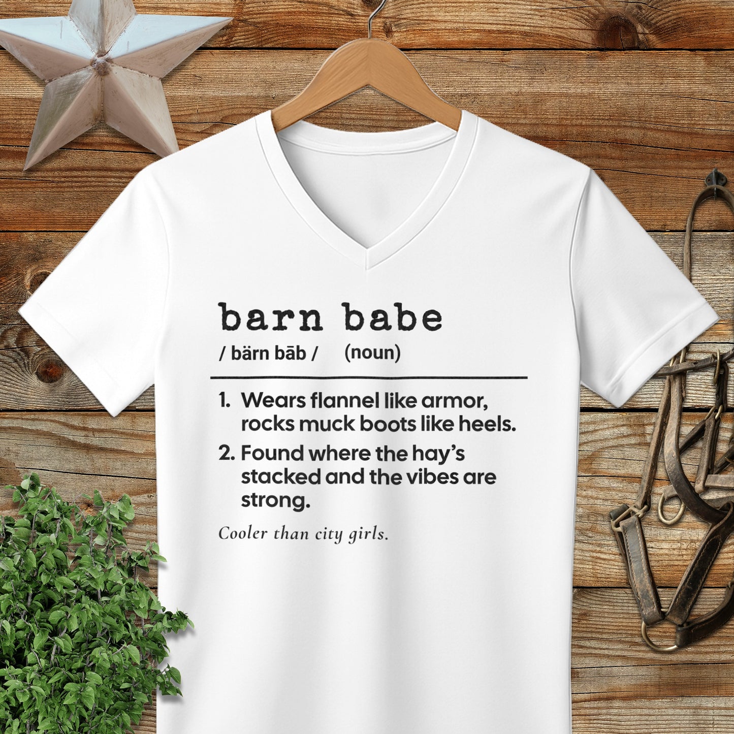 Barn Babe Definition V-neck