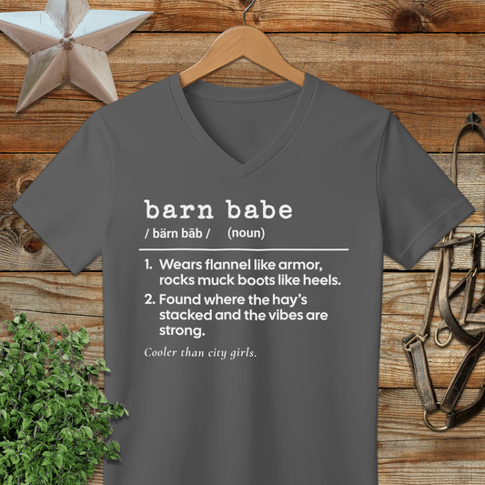 Barn Babe Definition V-neck