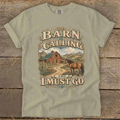 Barn Calling I Must Go Signature Tee