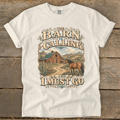 Barn Calling I Must Go Signature Tee