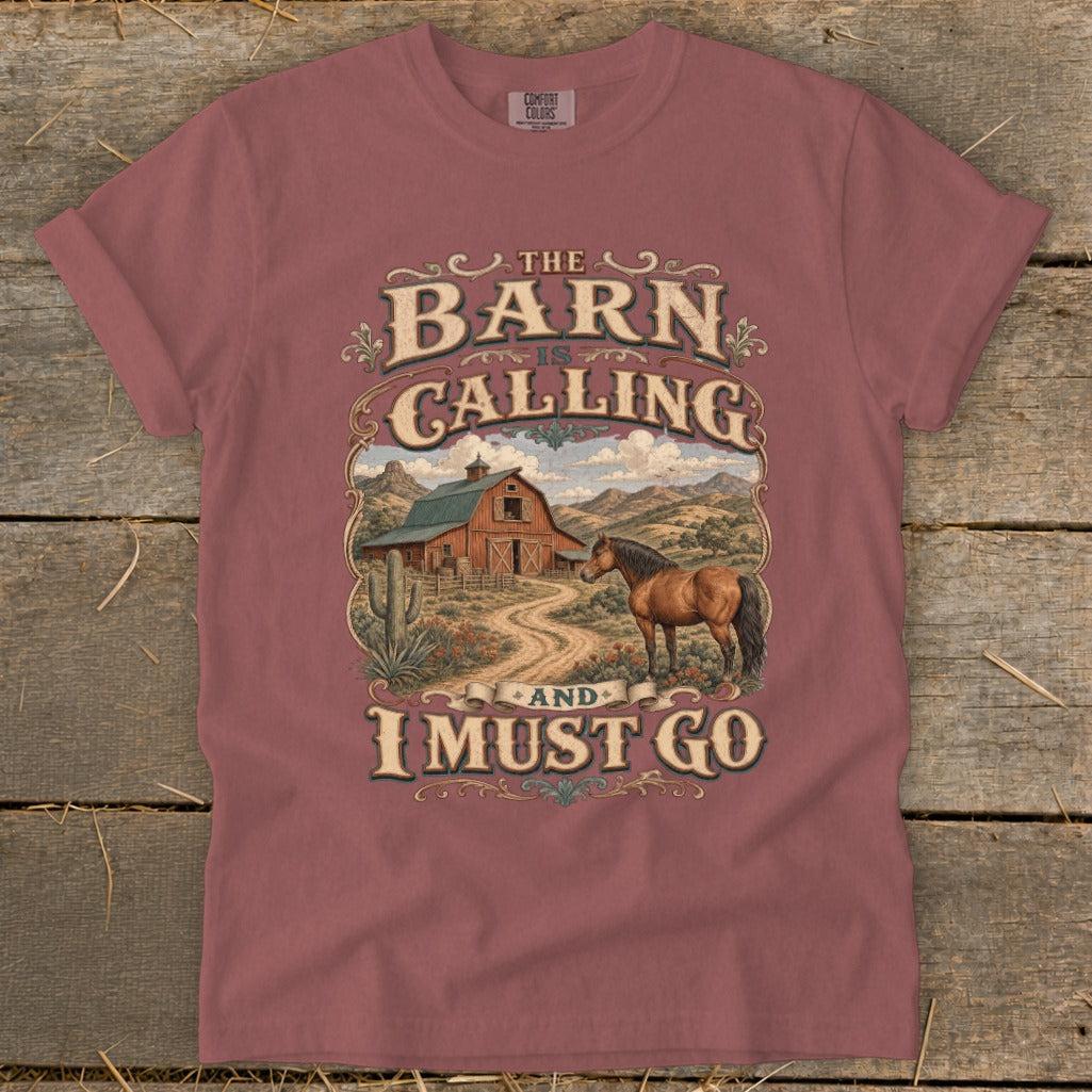 Barn Calling I Must Go Signature Tee