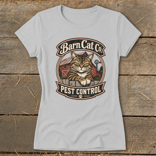 Barn Cat Pest Control Ladies Tee