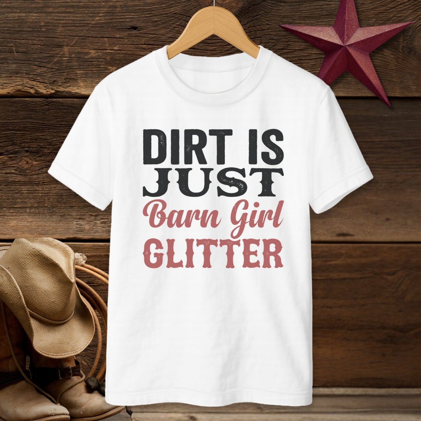 Barn Girl Glitter T-shirt (Youth)