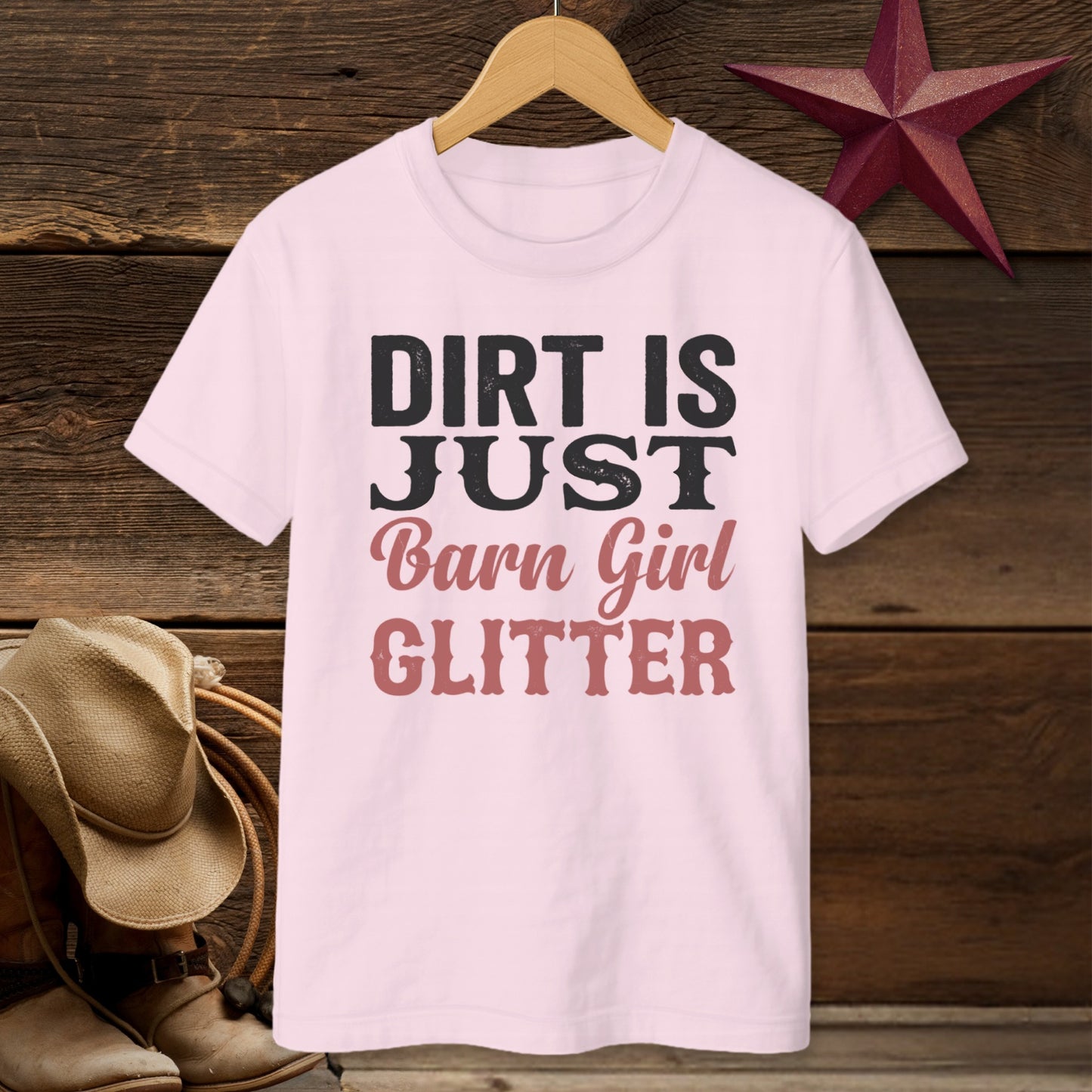 Barn Girl Glitter T-shirt (Youth)