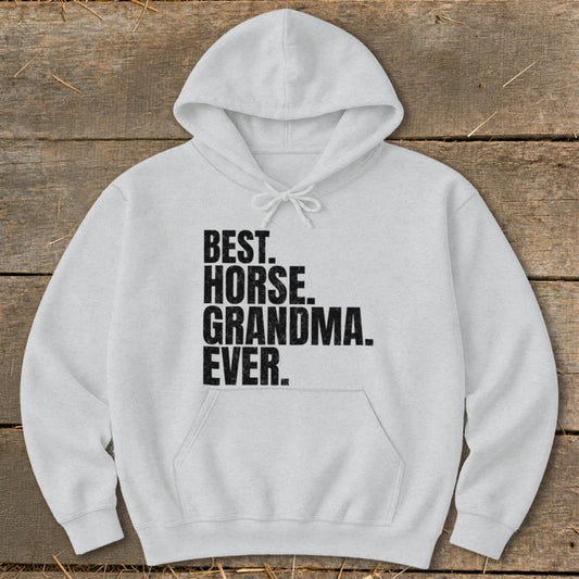 Best Horse Grandma Ever Hoodie - Sport Grey