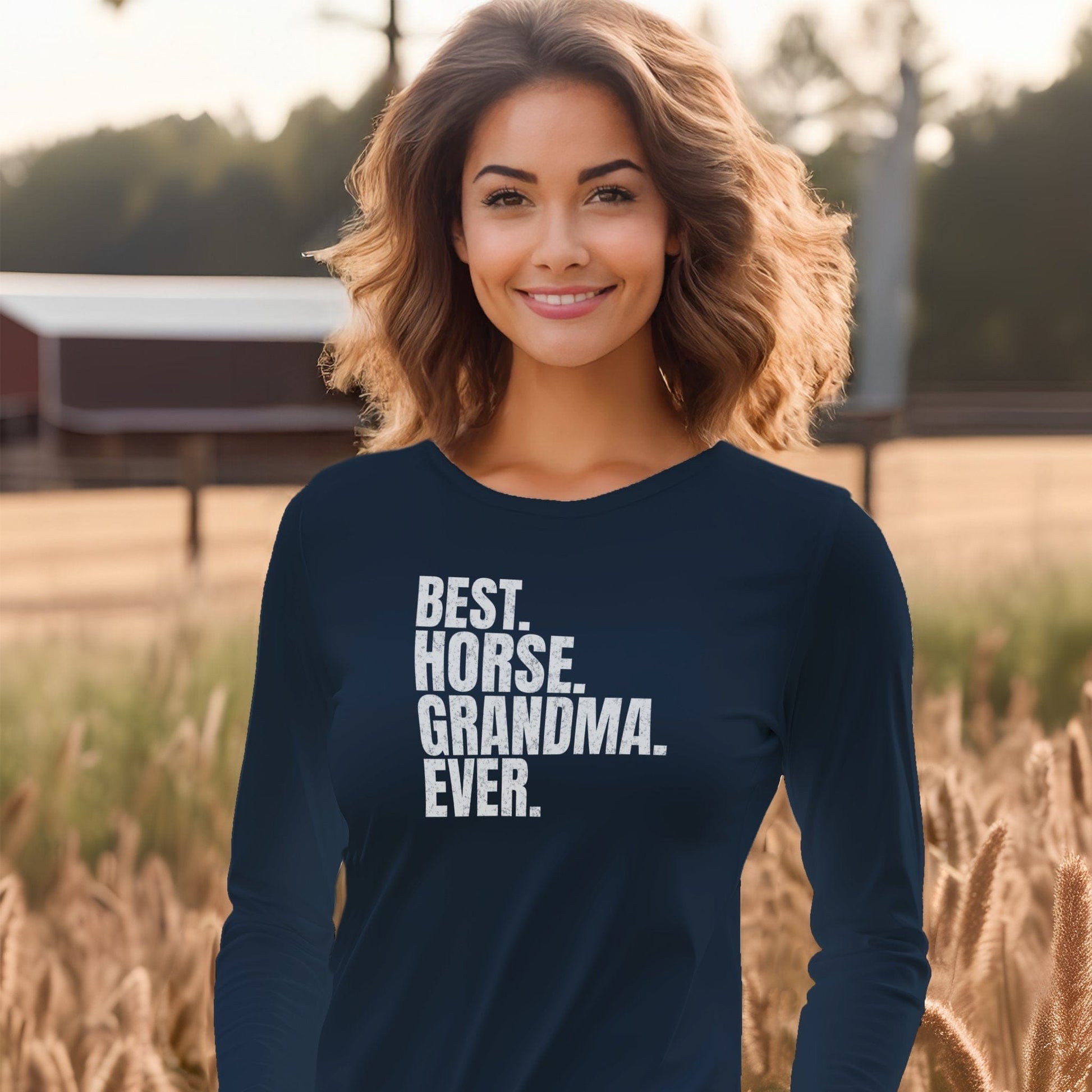 Best Horse Grandma Ever Long Sleeve Tee
