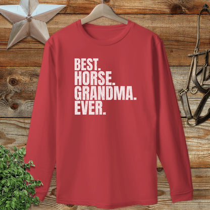 Best Horse Grandma Ever Long Sleeve Tee