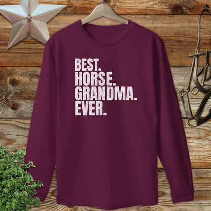 Best Horse Grandma Ever Long Sleeve Tee