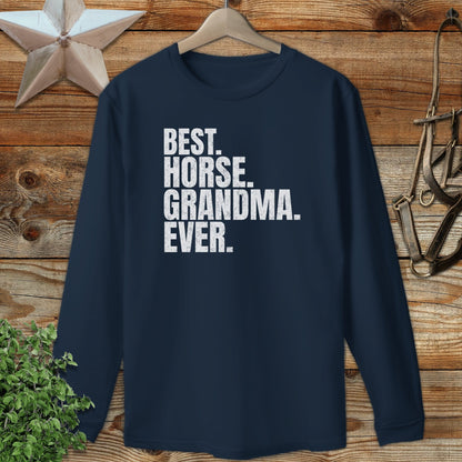 Best Horse Grandma Ever Long Sleeve Tee