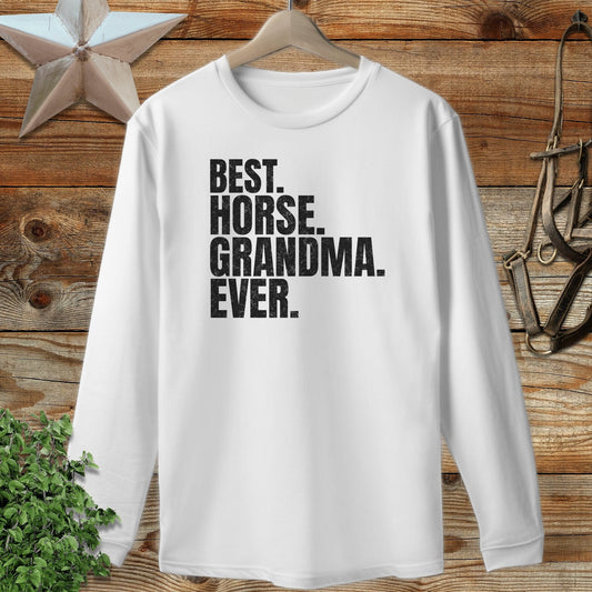 Best Horse Grandma Ever Long Sleeve Tee