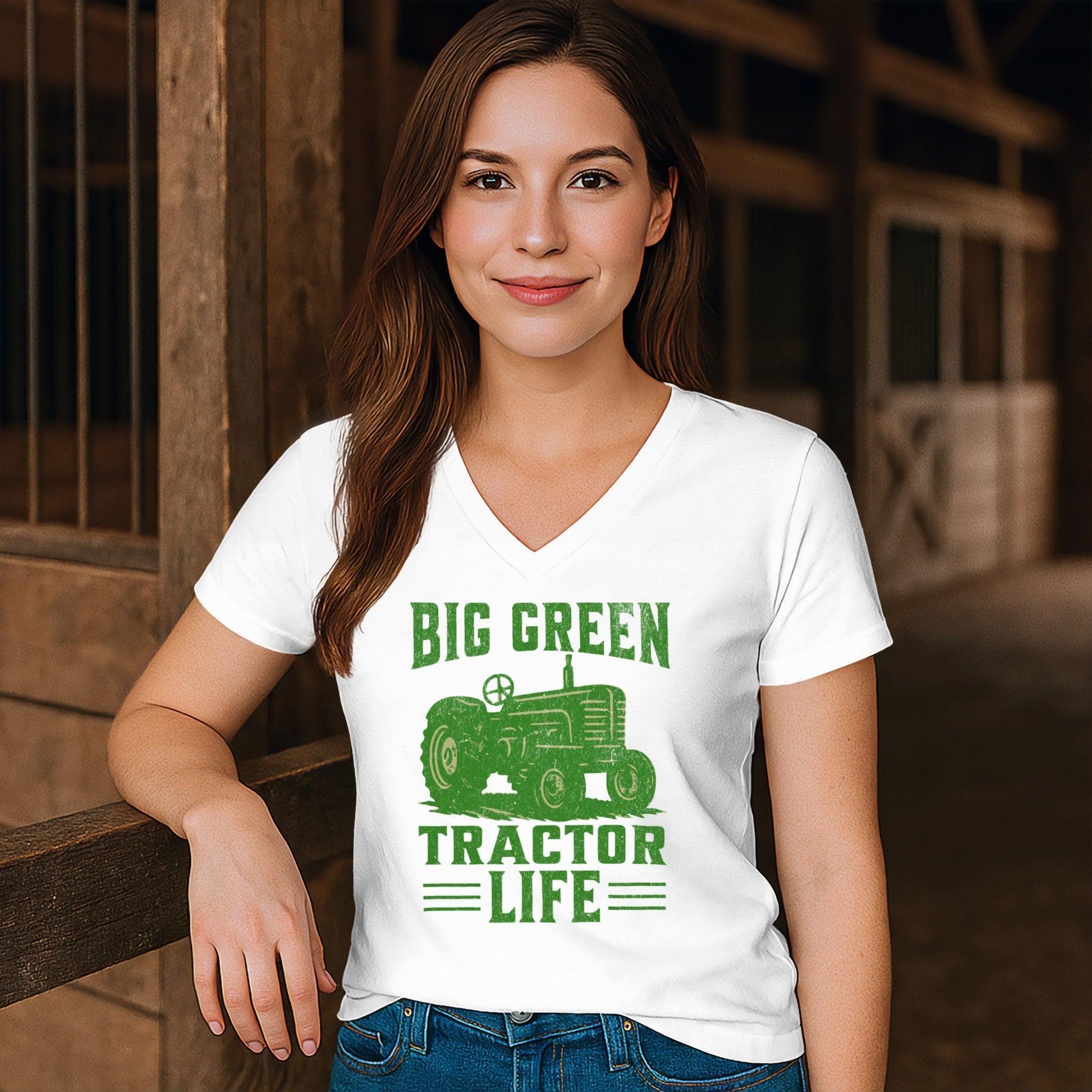 Big Green Tractor V-neck