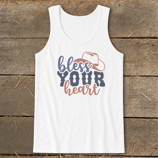 Bless Your Heart Tank Top - White