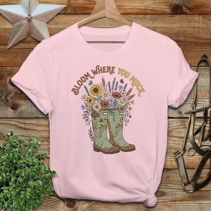 Bloom Where you Muck Softstyle Tee