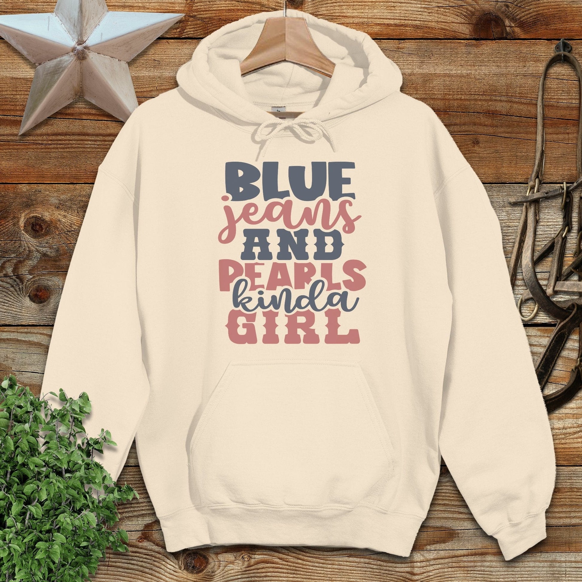 Blue Jeans and Pearls Hoodie