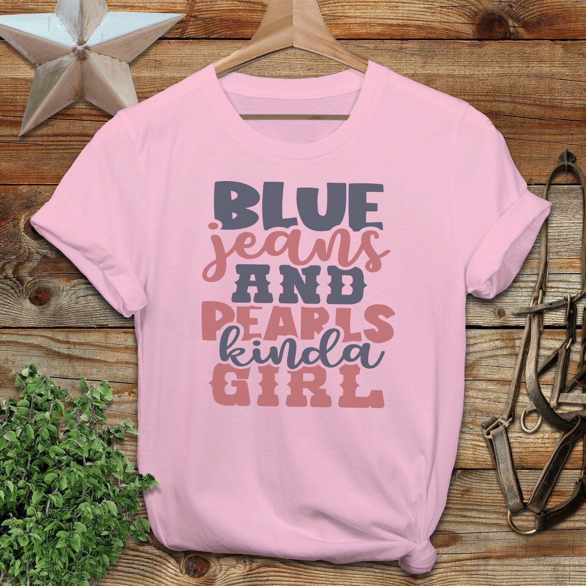 Blue Jeans and Pearls Softstyle Tee