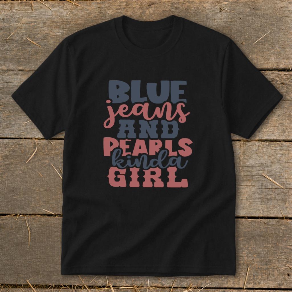 Blue Jeans and Pearls Youth Tee