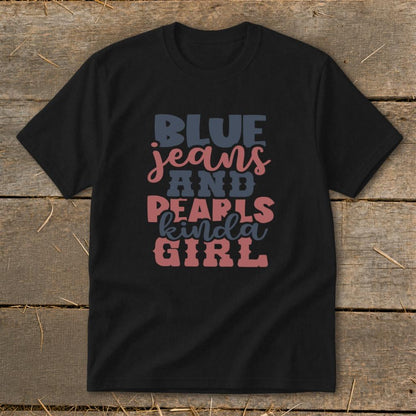 Blue Jeans and Pearls Youth Tee