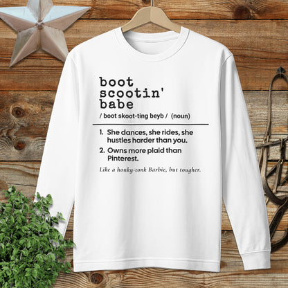 Boot Scootin Babe Definition Long Sleeve Tee
