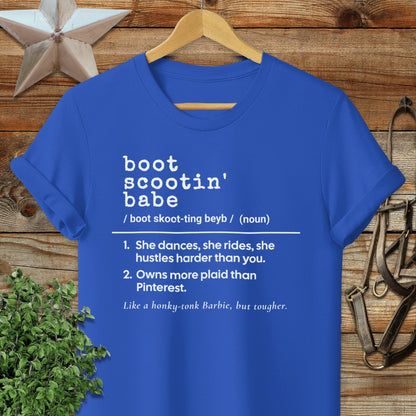 Boot Scootin Babe Definition T-shirt