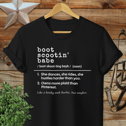 Boot Scootin Babe Definition T-shirt
