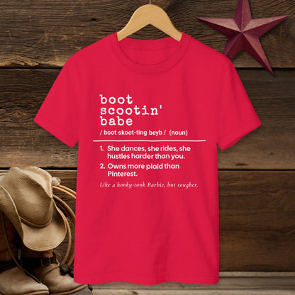 Boot Scootin Babe Definition T-shirt (Youth)