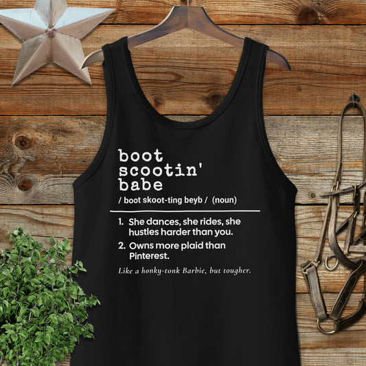 Boot Scootin Babe Definition Tank Top